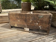 Vintage H Bowring Weymouth Dorset Wooden Bottle Crate