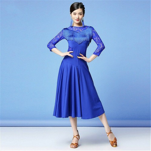 Lady lace latin dance dress - lace,
