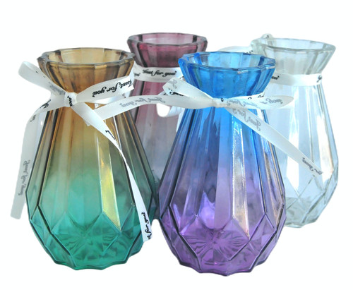 Rocwing ribbed glass - glass, vase