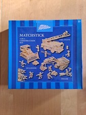 Matchstick 3-in-1 Construction Kit - Fire Engine, Digger, Bulldozer. Age 8+