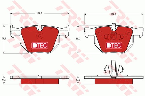 Trw gdb1560dte brake pad set - trw,