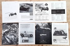 LOTUS SEVEN    -   JOB LOT OF 8 VINTAGE  ADVERTS -  ORIGINAL