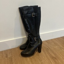 Dune Women's Leather Boots Black Size 7/40. Used But Good Conditions