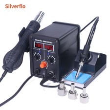 780W 2 in 1 Soldering Iron Station Hot Air Gun Desoldering Rework LED Digital UK