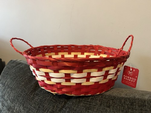 Bnwt bamboo wicker hamper with - bnwt,