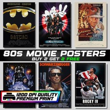 80s MOVIE POSTERS Wall Art
