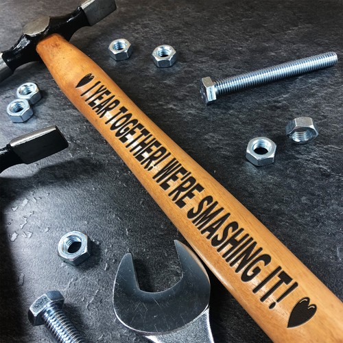 Engraved hammer anniversary - hammer,