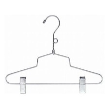Only Hangers 12" Children's Metal Combination Hanger w/Clips Box of 25
