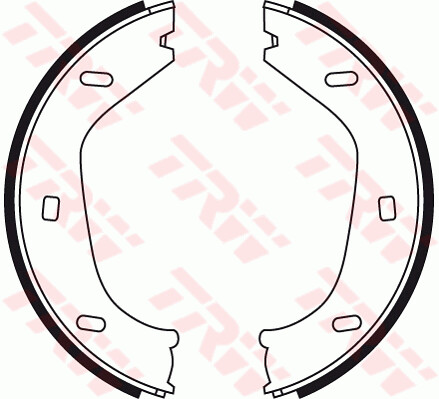 New brake shoe set parking - new,