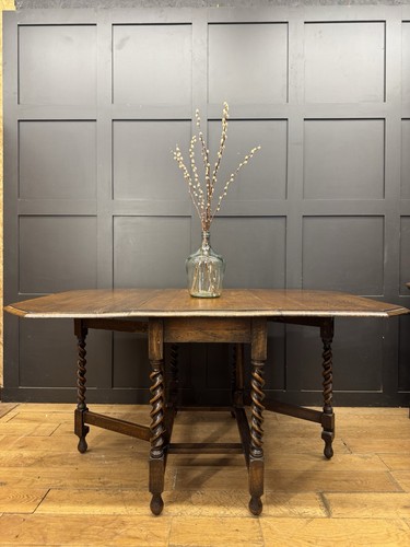 1920s oak barley twist gateleg - 1920s,