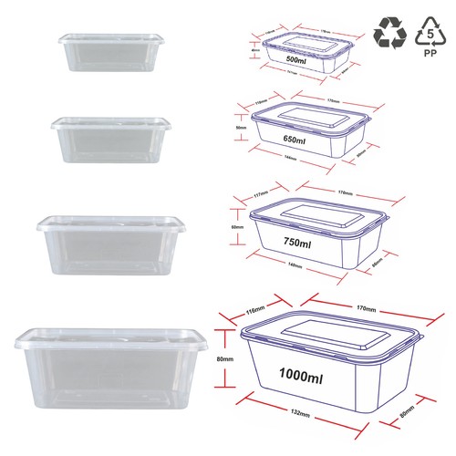 Reusable clear food storage - clear,