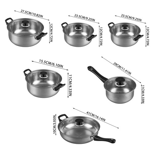 6pcs set stainless steel - 6pcs/set,