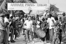 Henri Salvador on his bike at