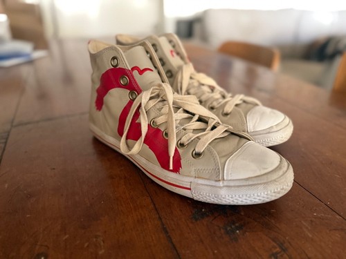 Vintage evisu leather sneakers - vintage,