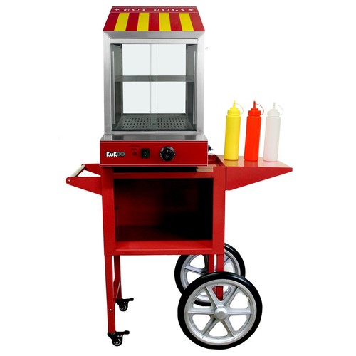 Hot dog steamer cart - steamer,