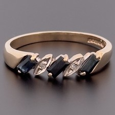 9ct yellow gold sapphire - yellow,
