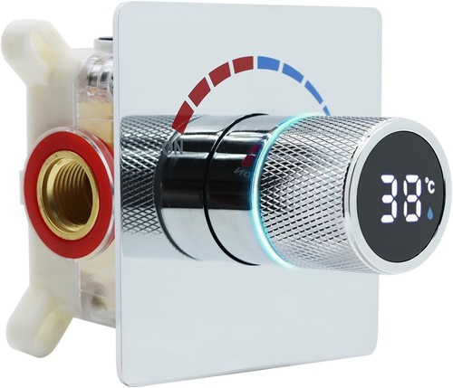 Brass digital display shower - display,