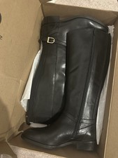 Black Leather Knee High Boots