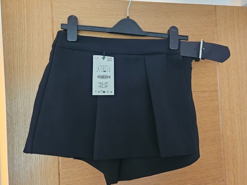 Zara black skort new - black, size