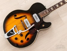 1959 Harmony Meteor H70, Airline-branded Vintage Guitar Sunburst, Gold Foils