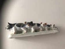 Vintage John Jenkins Fine Porcelain Graduating Ornament of 4 pigs
