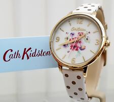 New CATH KIDSTON White Ladies Watch Mallory Bunch Gold Polka Dots Watch RRP£79!