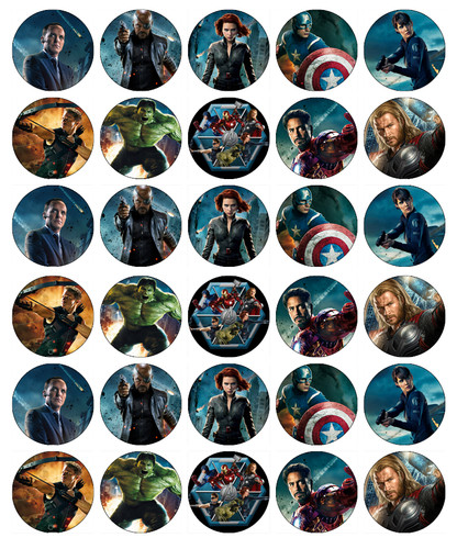 30x avengers marvel - avengers, cupcake