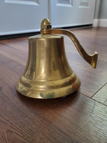 Vintage brass bell ships - vintage,
