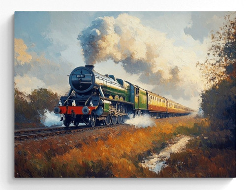 Steam train canvas picture - train,