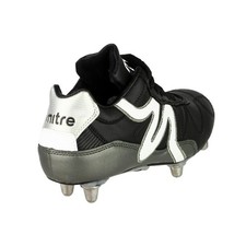 Mitre Italia/Terra Rugby Boot Black  Screw In Studs Compatible with football an
