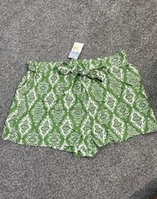 Women’s size 14 green patterned shorts summer loungewear lounge shorts Primark