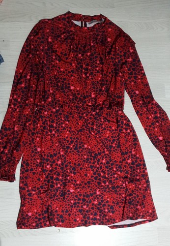 Oasis red hearts midi dress - oasis,