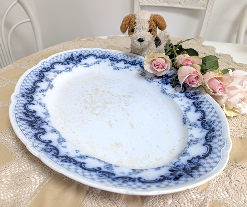 Large antique victorian blue - antique,