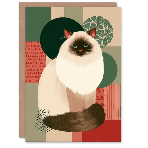Christmas card brown - brown, point
