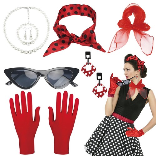 Pcs 50s costume - pcs, accessories