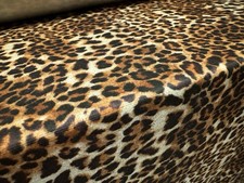 Ponte Roma Double Jersey Knit Fabric, Per Metre - Leopard Print - Gold & Brown