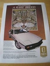 BITTER CARS UK BITTER SPORTS COUPE CAR RARE BREED ADVERT APPROX A4 SIZE FILE 7