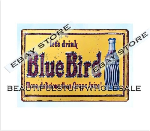 Blue bird grape juice metal - blue,