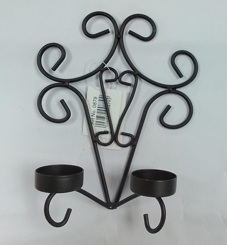 Pair black metal wall - metal,