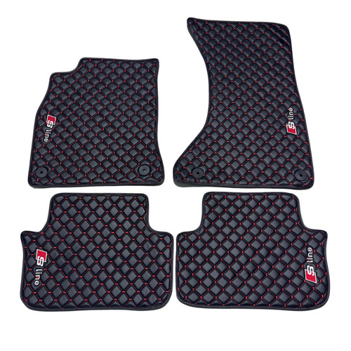 Luxury leather car floor mats - floor,