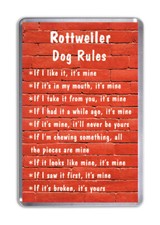 Rottweiler Dog Rules, Funny