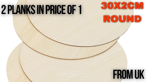 Thin wooden discs 30cmx2mm - wooden,