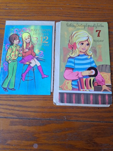 1960s vintage birthday - vintage, cards