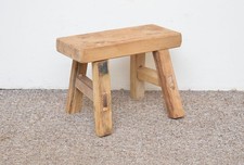 small vintage wooden milking stool rustic  Scandinavian style - FREE POSTAGE