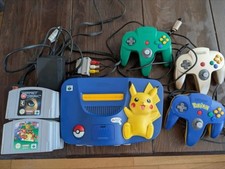 Nintendo 64 Limited Edition Pikachu Pokémon Console Blue And Yellow