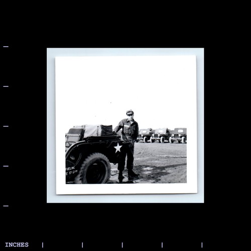Old square photo army man - square,