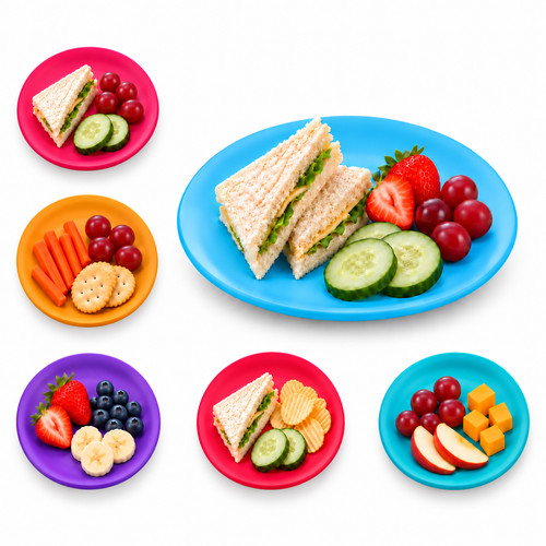 Plastic side plates set 6 - plastic,