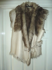 Toscana Shearling Sheepskin Gilet/Waistcoat Winter White Size M/L