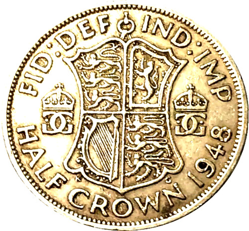 United kingdom half crown coin - crown,