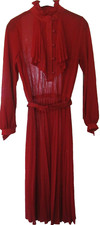 Vintage red maxi dress. Frill